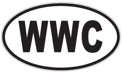 WWC - 3 Letter Initials Oval Sticker