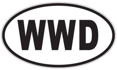 WWD - 3 Letter Initials Oval Magnet