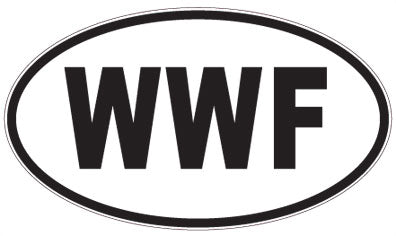WWF - 3 Letter Initials Oval Magnet