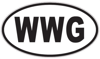 WWG - 3 Letter Initials Oval Magnet