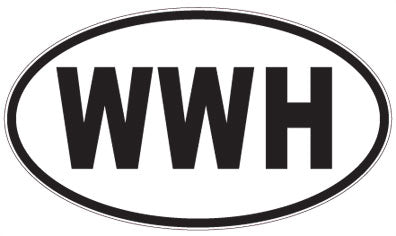 WWH - 3 Letter Initials Oval Magnet