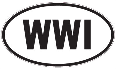 WWI - 3 Letter Initials Oval Magnet