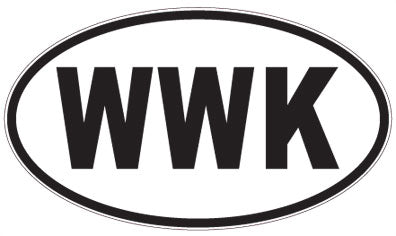 WWK - 3 Letter Initials Oval Magnet