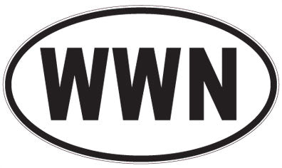 WWN - 3 Letter Initials Oval Magnet