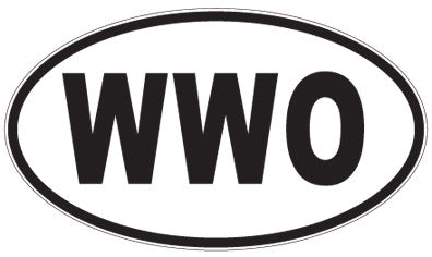 WWO - 3 Letter Initials Oval Magnet