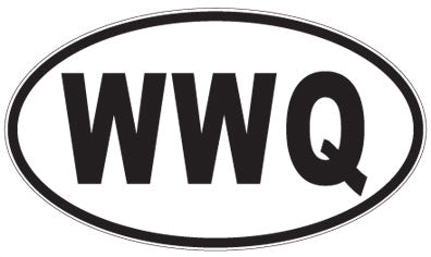 WWQ - 3 Letter Initials Oval Magnet