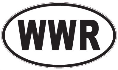 WWR - 3 Letter Initials Oval Magnet