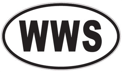 WWS - 3 Letter Initials Oval Magnet