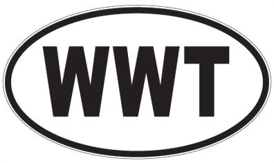 WWT - 3 Letter Initials Oval Sticker