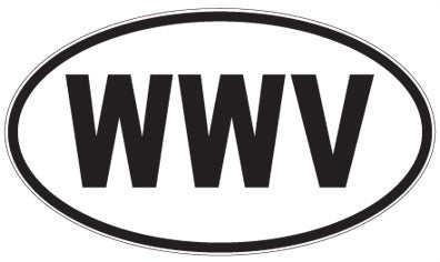 WWV - 3 Letter Initials Oval Magnet
