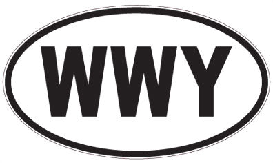 WWY - 3 Letter Initials Oval Magnet