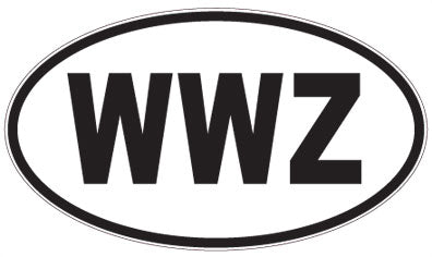 WWZ - 3 Letter Initials Oval Sticker