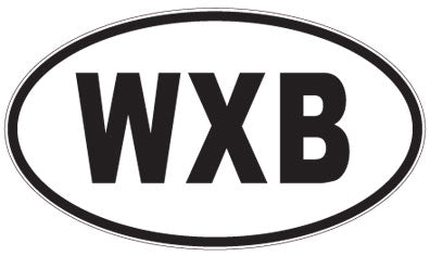 WXB - 3 Letter Initials Oval Magnet