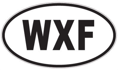 WXF - 3 Letter Initials Oval Magnet