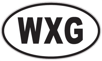 WXG - 3 Letter Initials Oval Magnet