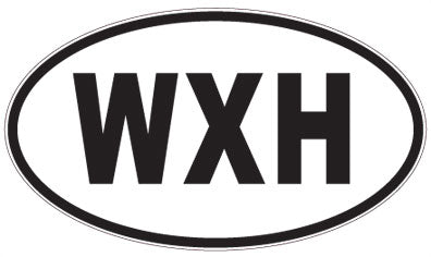 WXH - 3 Letter Initials Oval Magnet