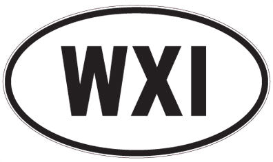 WXI - 3 Letter Initials Oval Magnet
