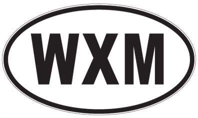 WXM - 3 Letter Initials Oval Magnet