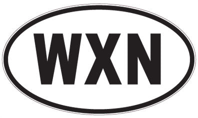 WXN - 3 Letter Initials Oval Magnet