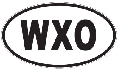 WXO - 3 Letter Initials Oval Magnet