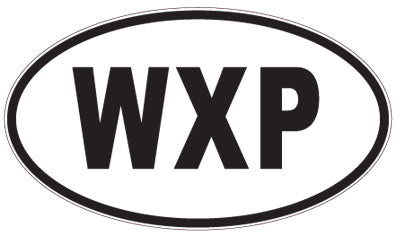 WXP - 3 Letter Initials Oval Sticker