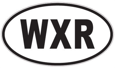 WXR - 3 Letter Initials Oval Sticker