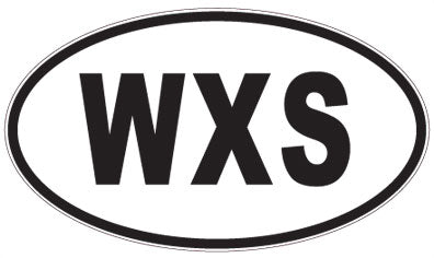 WXS - 3 Letter Initials Oval Magnet