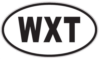 WXT - 3 Letter Initials Oval Sticker