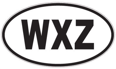 WXZ - 3 Letter Initials Oval Magnet