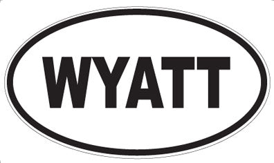 WYATT - Oval Sticker
