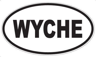 WYCHE - Oval Sticker