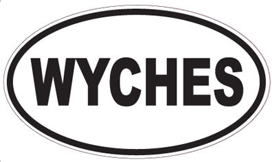 WYCHES - Oval Sticker