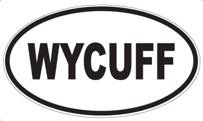 WYCUFF - Oval Sticker