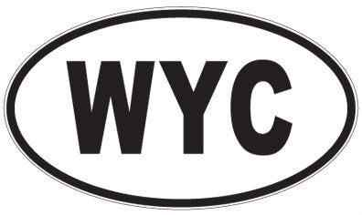 WYC - 3 Letter Initials Oval Magnet