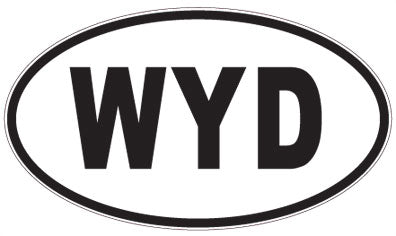 WYD - 3 Letter Initials Oval Magnet