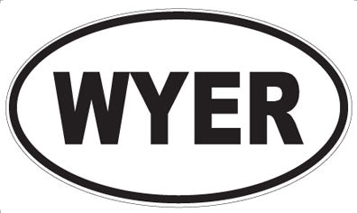 WYER - Oval Sticker