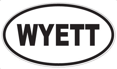 WYETT - Oval Sticker