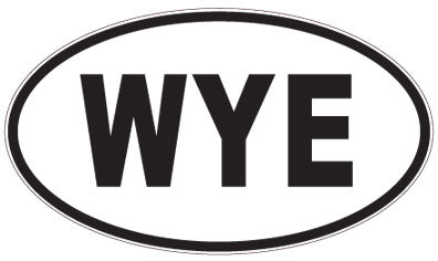 WYE - 3 Letter Initials Oval Magnet