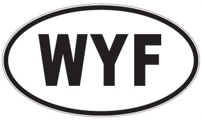 WYF - 3 Letter Initials Oval Magnet