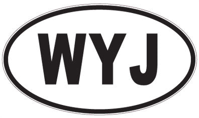 WYJ - 3 Letter Initials Oval Magnet
