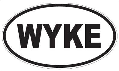 WYKE - Oval Sticker