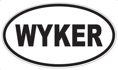 WYKER - Oval Sticker