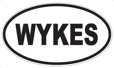 WYKES - Oval Sticker