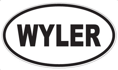 WYLER - Oval Sticker