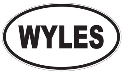 WYLES - Oval Sticker