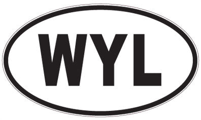 WYL - 3 Letter Initials Oval Magnet