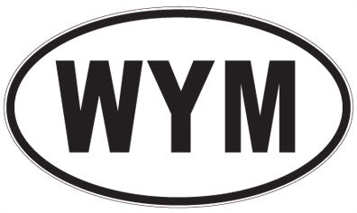 WYM - 3 Letter Initials Oval Sticker