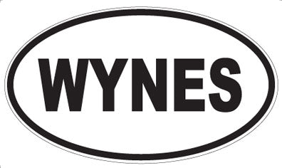 WYNES - Oval Sticker