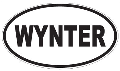 WYNTER - Oval Sticker