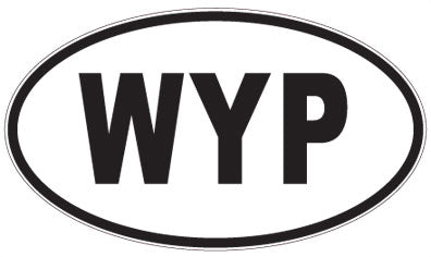 WYP - 3 Letter Initials Oval Magnet